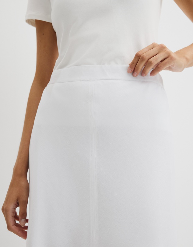 Country Road - Organically Grown Linen Pull On Midi Skirt