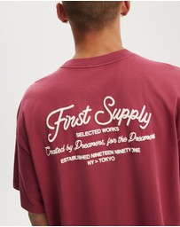 Cotton On - Box Fit Text T-Shirt