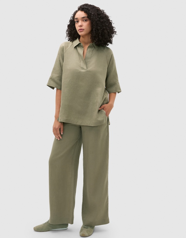 Seed Heritage - Core Linen Waisted Pant