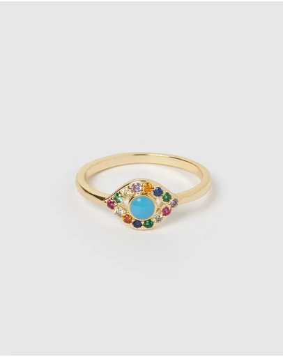Izoa - Jordana Eye Ring Gold