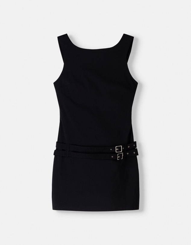 Bershka - Belted Mini Dress With Buckles
