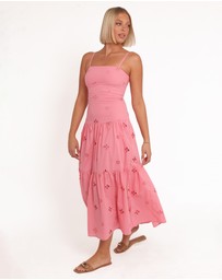 Petal & Pup - Botanique Midi Dress - Rose Broderie