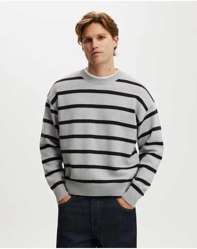 GREY MARLE BOLD STRIPE
