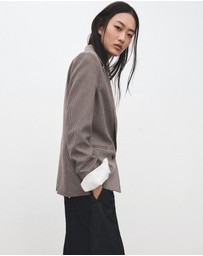 M.N.G - Double-Breasted Micro-Houndstooth Jacket