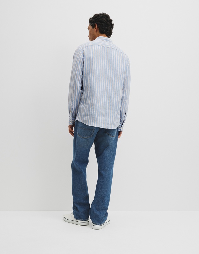 Country Road - Regular Fit Linen Stripe Shirt