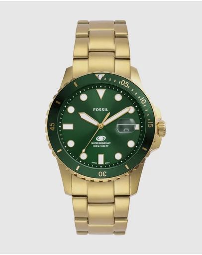 Fossil - Fossil Blue Dive Gold Tone Analogue Watch