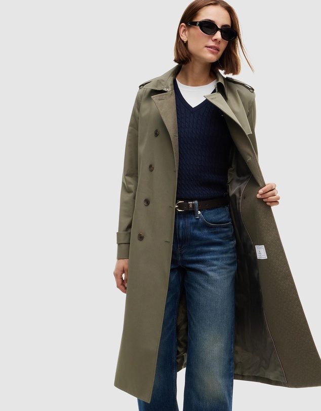 Tommy Hilfiger - Buckle Belt Double Breasted Trench Coat