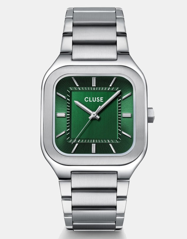 Cluse - Quadrus Steel, Green, Silver Colour