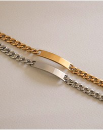 Zahar - Engravable Mens Bar Bracelet