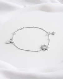 Wanderlust + Co - Sunlit Crescent Silver Bracelet