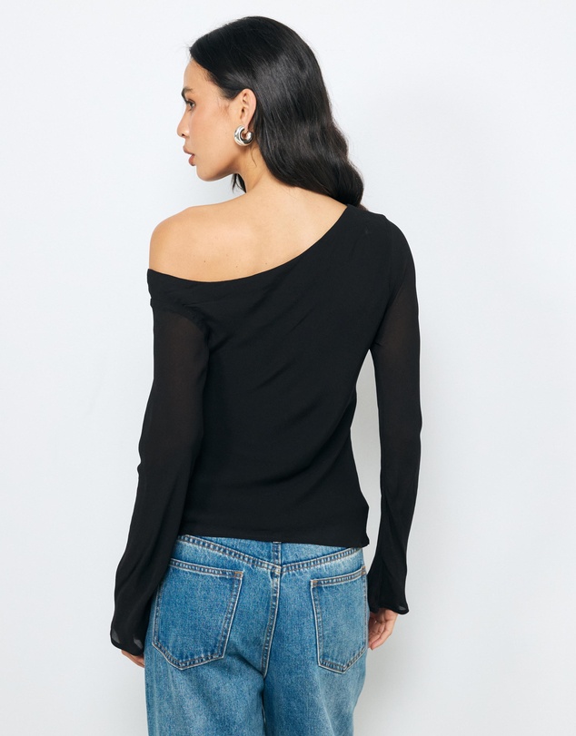 AERE - Off Shoulder Georgette Top