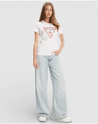 GUESS - Love Triangle Pearls Short Sleeve T-Shirt