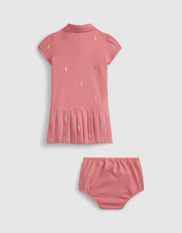 Polo Ralph Lauren - Polo Pony Stretch Mesh Polo Dress - ICONIC EXCLUSIVE - Babies