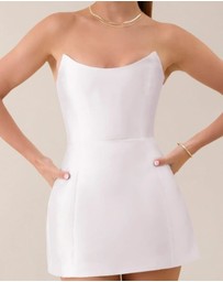 Heiress Beverly Hills - Strapless Sheen Corset Mini Dress
