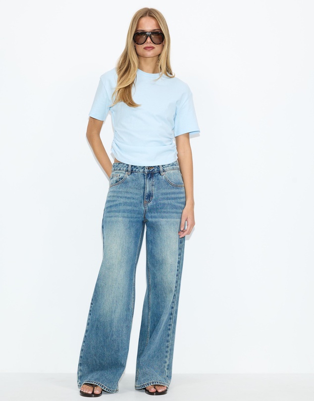 Dazie - Mia Cinched Short Sleeve Tee