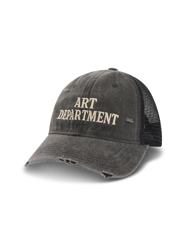 THE TALES - Destroyed Art Department Black Trucker Cap