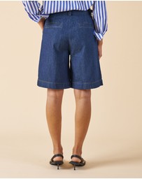 CAMIXA - Bermuda Linen Denim Shorts Jorts