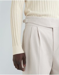 COS - Belt-Detail Pleated Wide-Leg Trousers