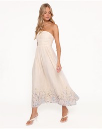 Petal & Pup - Kayt Strapless Dress - Embroidered Floral