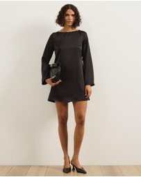 Atmos&Here - Mirelda Satin Lace Mini Dress