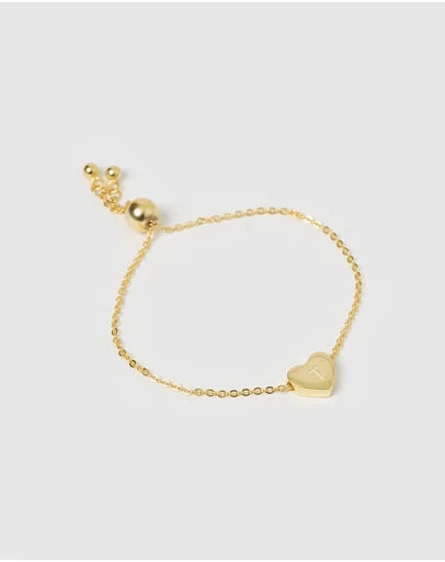 Izoa Kids - Kids Heart Alphabet Letter T Bracelet