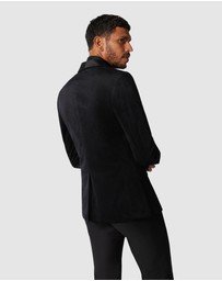 Politix - Slim Fit Detachable Shawl Collar Velvet Tuxedo Jacket