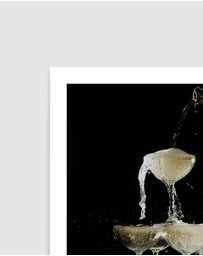 Olive et Oriel - Champagne Fountain Art Print