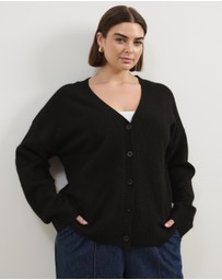 Atmos&Here Curvy - Tiana Fluffy Knit Cardigan