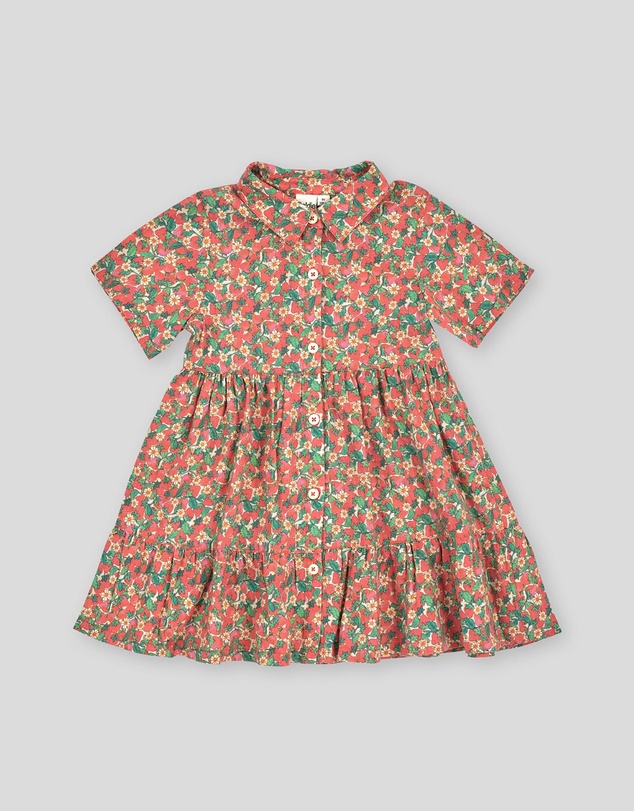 Goldie + Ace - Strawberry Monica Dress - Babies-Kids