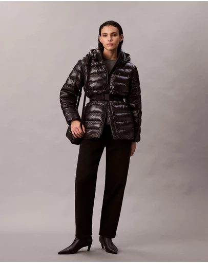 Calvin Klein - Lightweight Belted Puffer Jacket