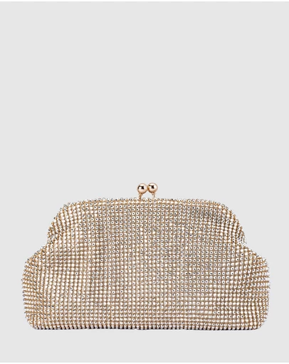 Olga Berg - Ela Crystal Mesh Clutch