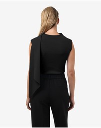Forcast - Isadora V-Neck Scarf Knit Top