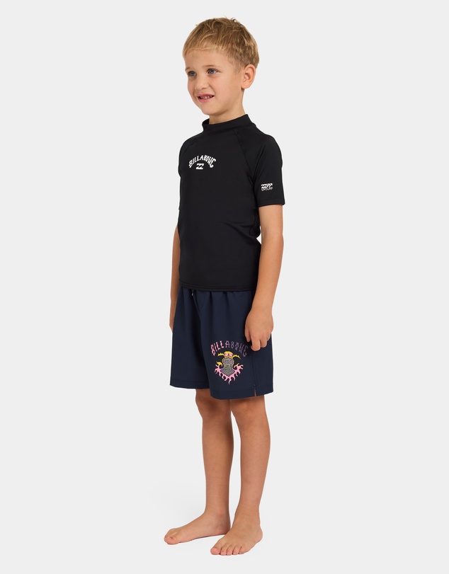 Billabong - Toddlers All Day Arch Regular Fit Short Sleeve Rashguard
