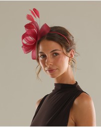 Morgan & Taylor - Nyla Fascinator in Burgundy Red