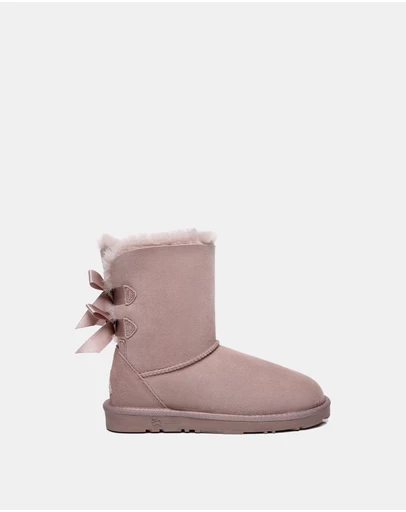 EVERAU - EverAU Ugg Short Back Bow Sheepskin Upper UGG Boots