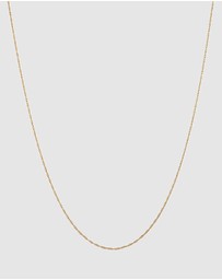 Kuzzoi - ICONIC EXCLUSIVE - Necklace Men Basic Link Chain Twisted in 925 Sterling Silver Gold Plated
