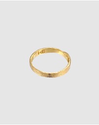 Haze & Glory - ICONIC EXCLUSIVE - Ring Band Twisted in 925 Sterling Silver Gold Plated