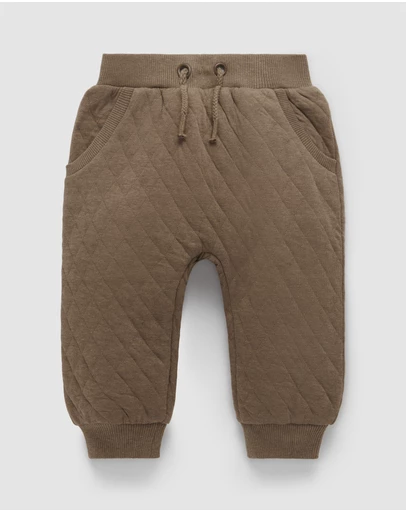 Purebaby - Quilted Track Pants -Kids-Babies