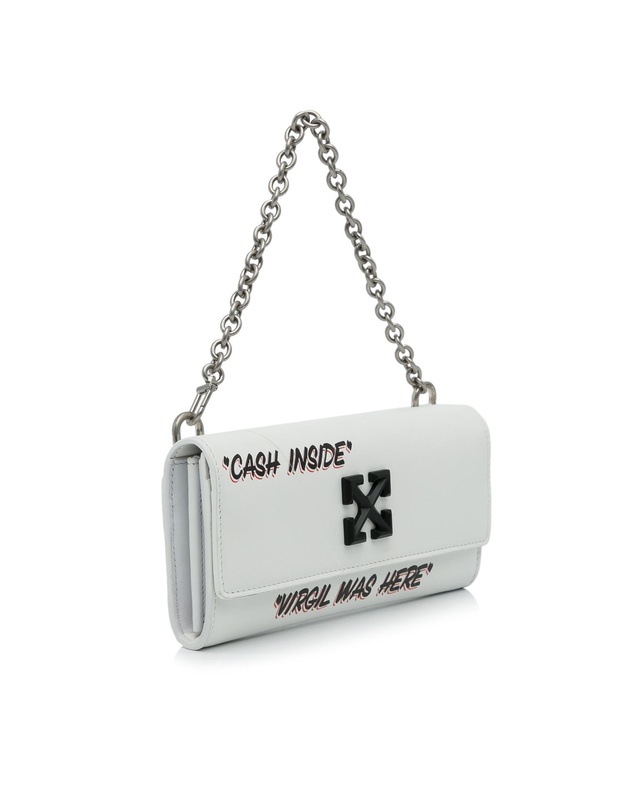 Off-White - Pre-Loved Jitney Quote Wallet on Chain