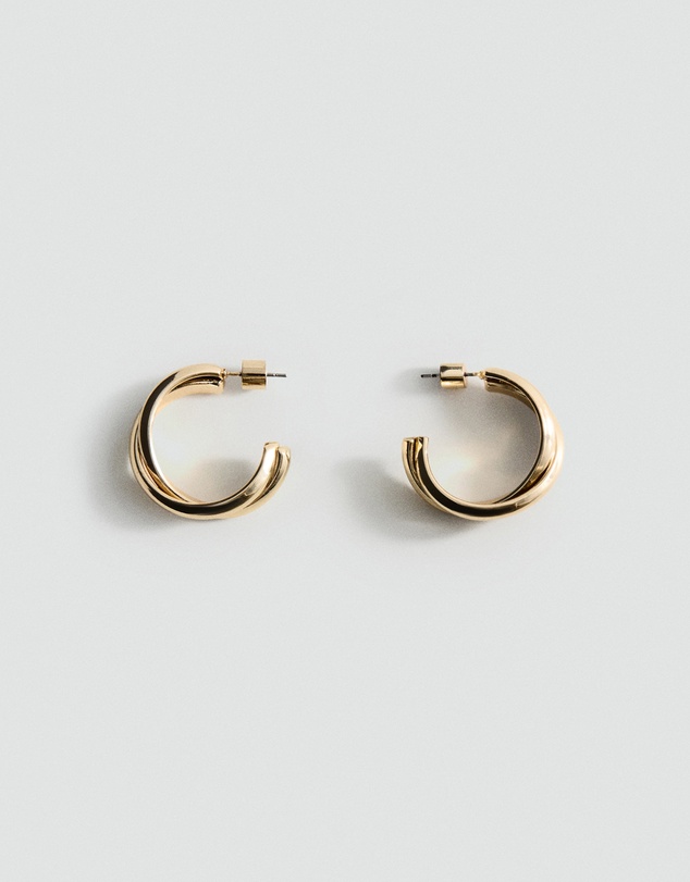 M.N.G - Interlinked Hoop Earrings