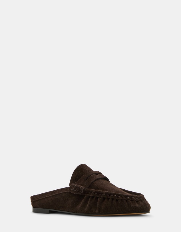 Steve Madden - Rafe Chocolate Brown Suede Loafers