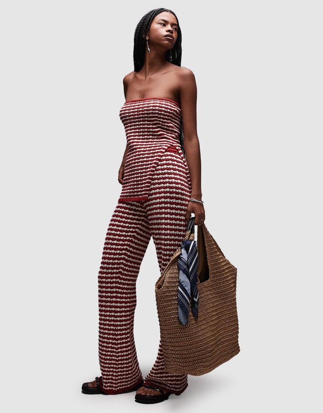 TOPSHOP - Knitted Stripe Bandeau Co-ord