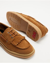 HUGO - Chaol Moccassin Suede Boat Shoes - Men's