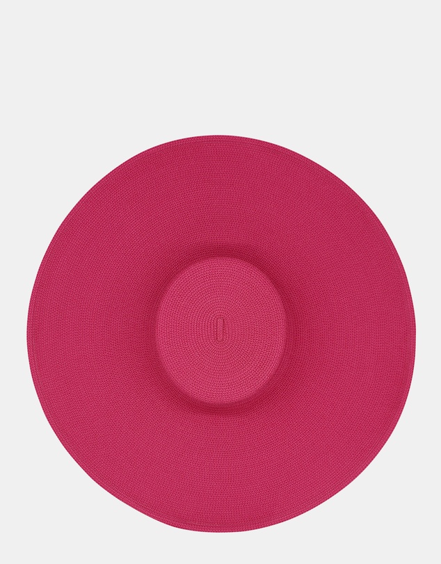 Morgan & Taylor - Savannah Racewear Wide-Brim Boater in Magenta Pink