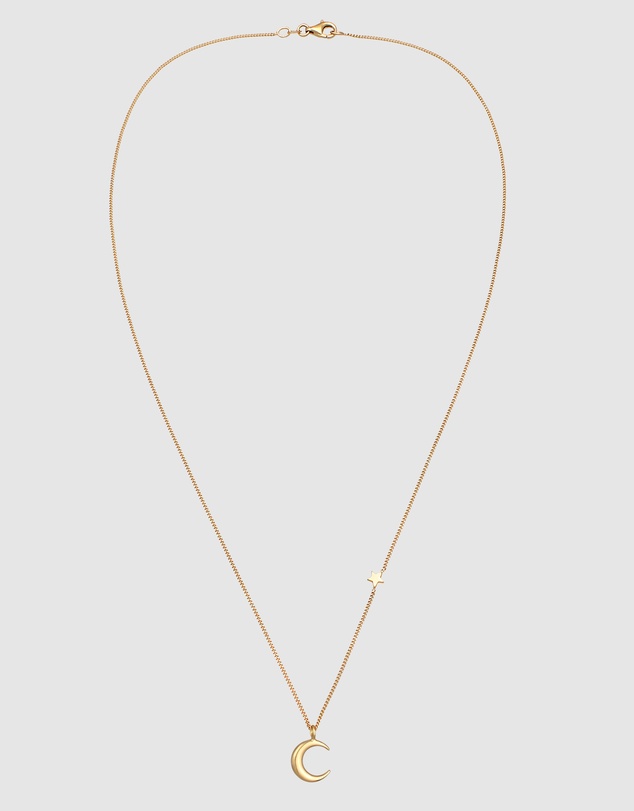 Elli Jewelry - Midnight Necklace in Gold-Plated 925 Silver
