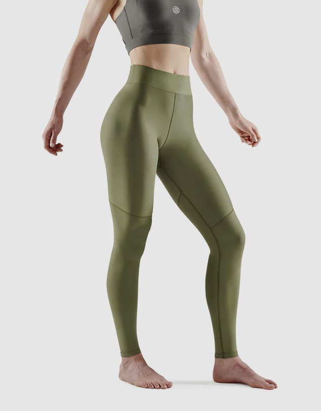 SKINS - SKINS Compression Women's Series-3 Active Soft Long Tight Khaki