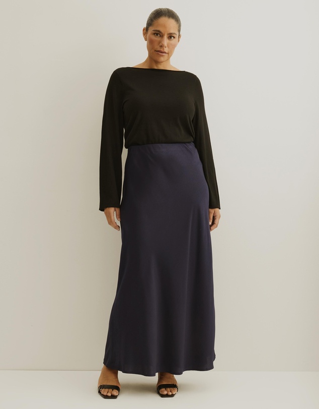 Atmos&Here Curvy - Nya Slip Maxi Skirt