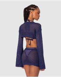 EDIKTED - Celena Crochet Shrug Top