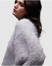 TOPSHOP - Knitted Chunky Crew Neck Cardigan