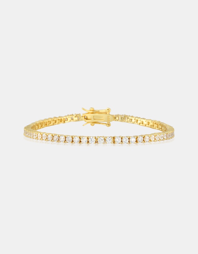 The Silver Collective - The Mini Tennis Bracelet Gold